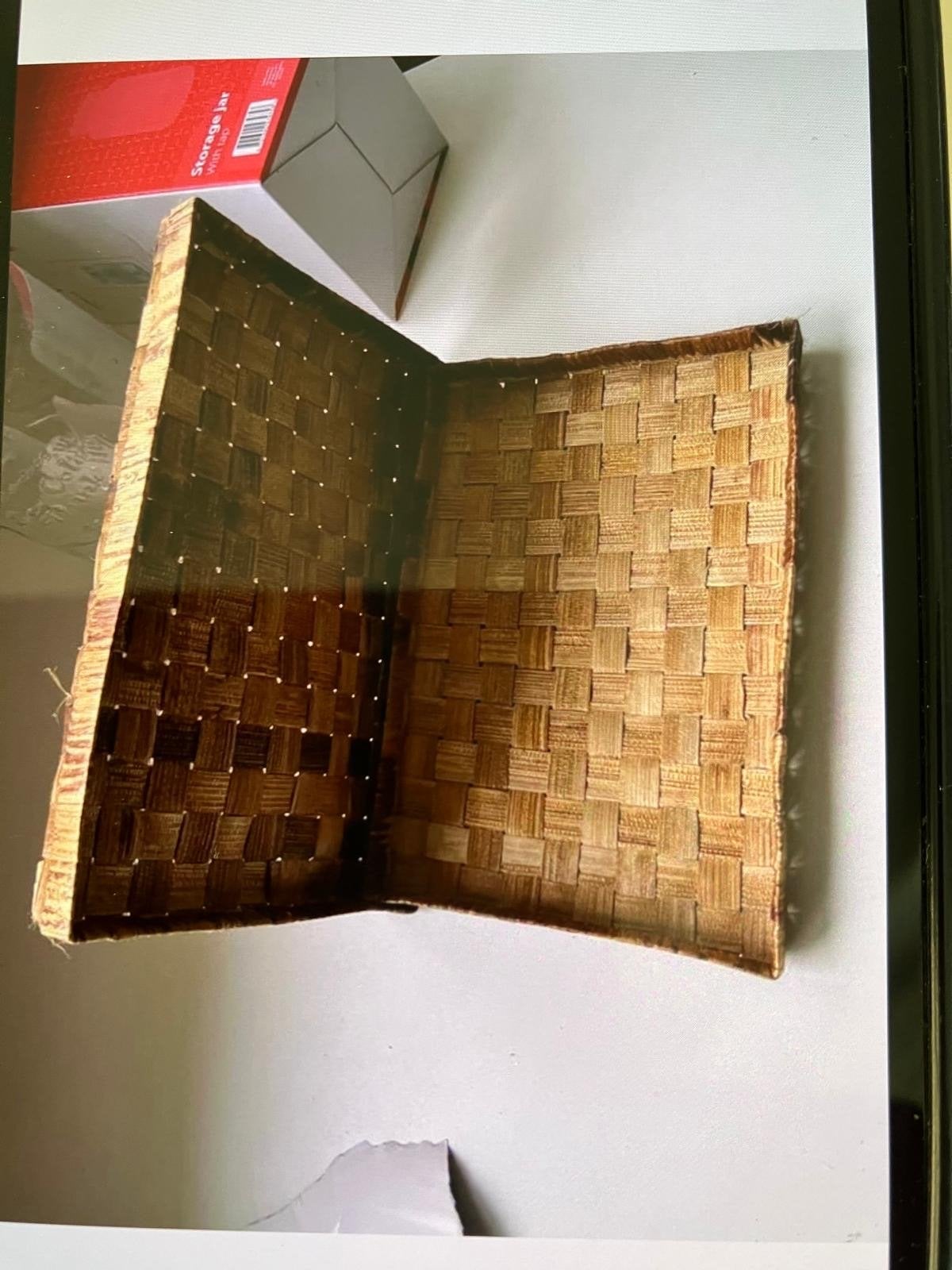 Handgevlochten opbergdoos uit Indonesië, Ophalen of Verzenden, Nieuw, Overige materialen