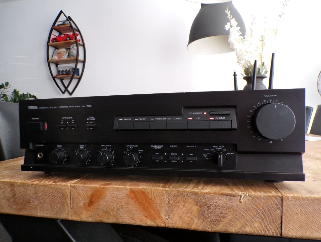 Zeer mooie Yamaha Natural Sound HiFi versterker AX-500, Gebruikt, Yamaha, Ophalen of Verzenden, 120 watt of meer