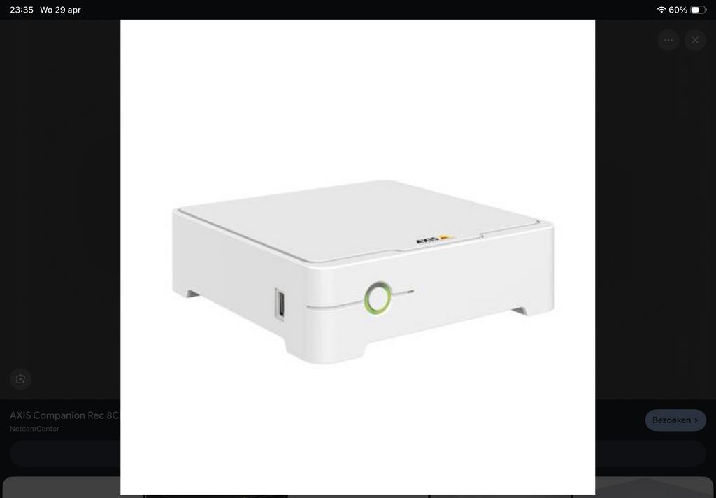 Axis 8 kanaals NVR met 4TB  recorder axis topkwaliteit, Ophalen of Verzenden, Zo goed als nieuw