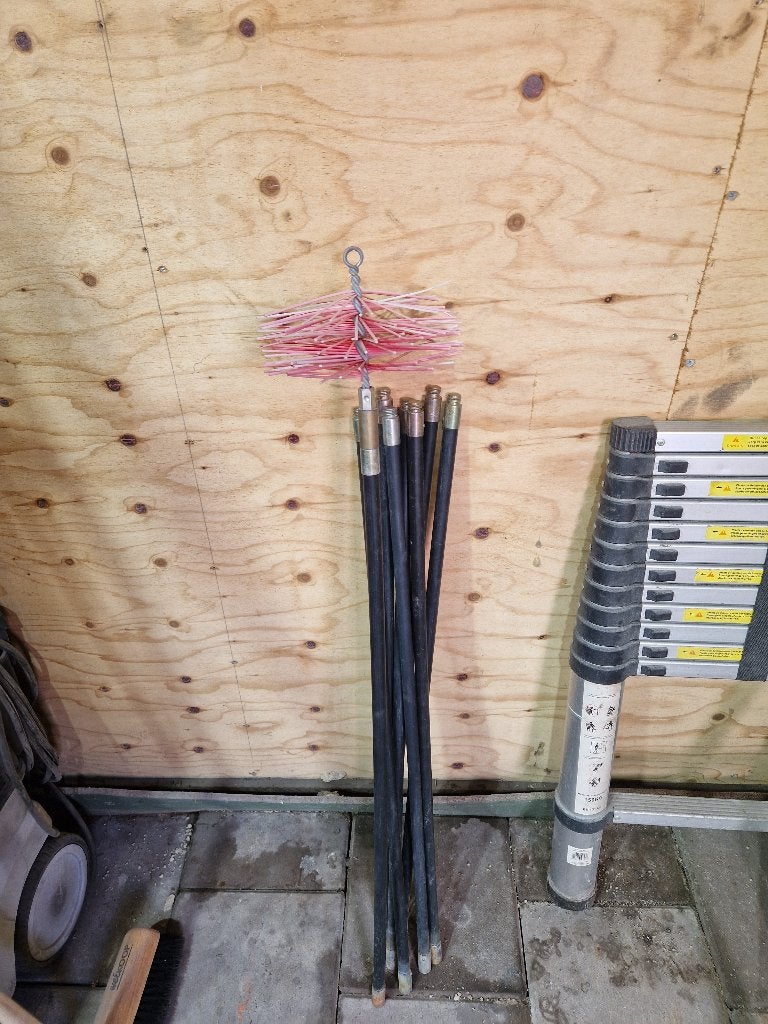 Veegset 20 cm borstel en 7.2m lang, Ophalen, Gebruikt, Inbouw, Overige soorten