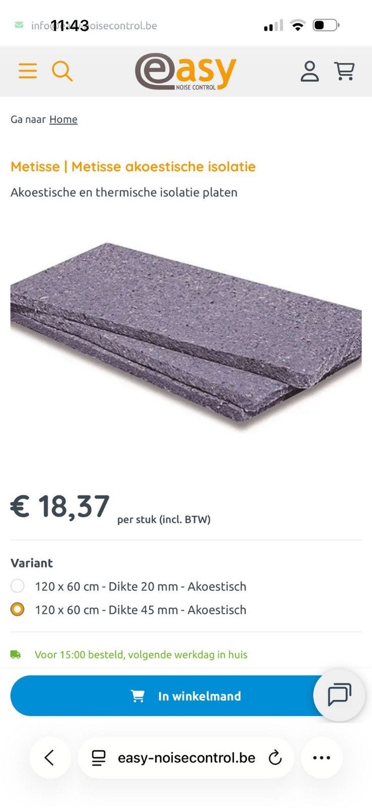 Metsisse akoestische geluidsisolatie platen, Ophalen, Overige materialen, 4 tot 8 cm, Zo goed als nieuw