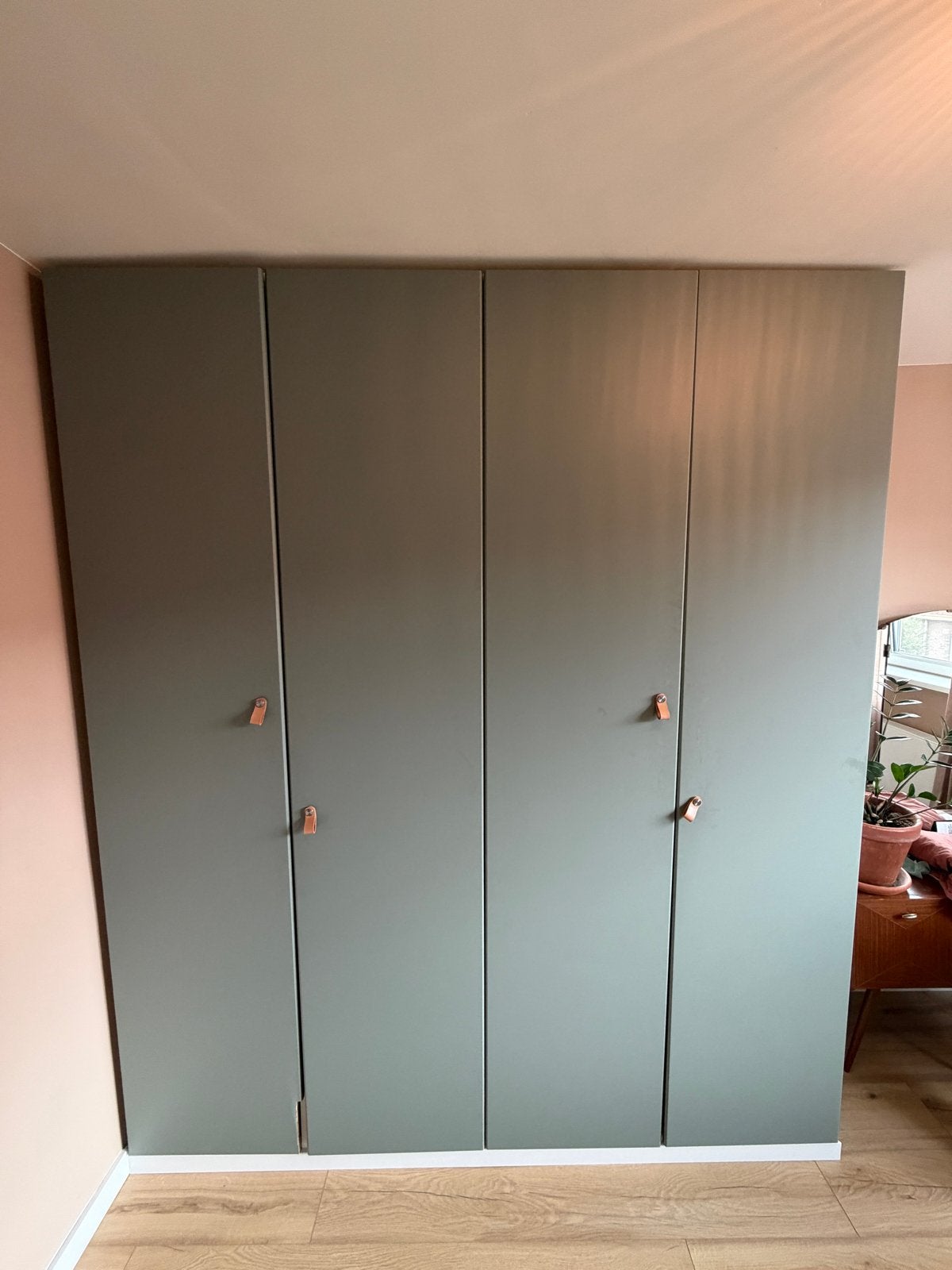 4x IKEA Pax Kastdeuren Grijs/Groen (Custom Made) 229cm, Overige materialen, Gebruikt, 200 cm of meer, Ophalen of Verzenden