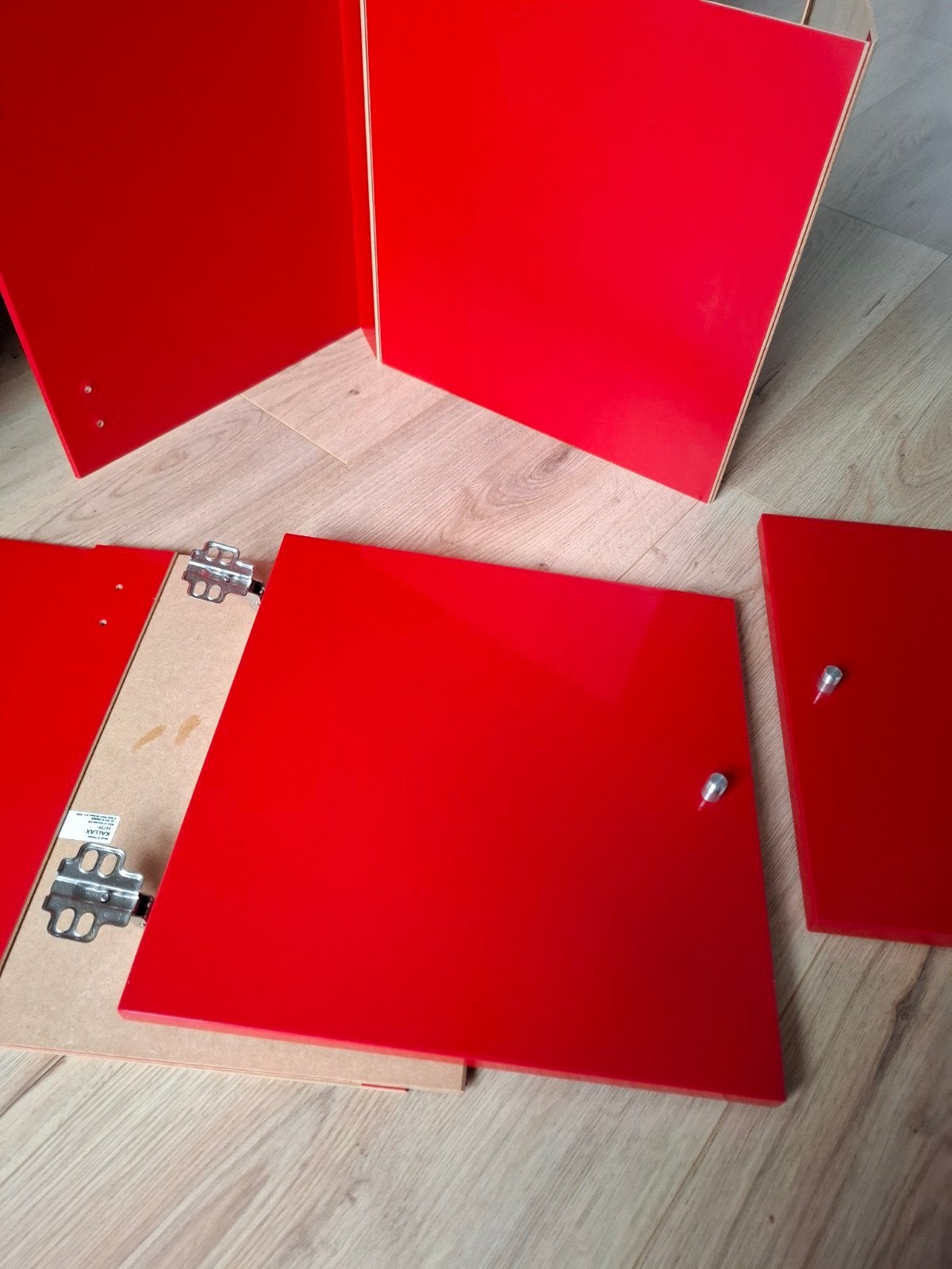 2x IKEA KALLAX inzet rood (33x33 cm), Ophalen of Verzenden, Gebruikt