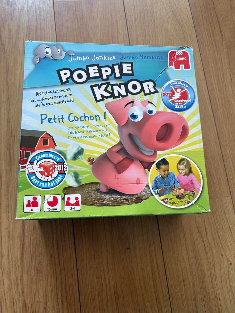 Jumbo Poepie Knor - Leuk familiespel voor jong en oud, Een of twee spelers, Ophalen of Verzenden, Zo goed als nieuw