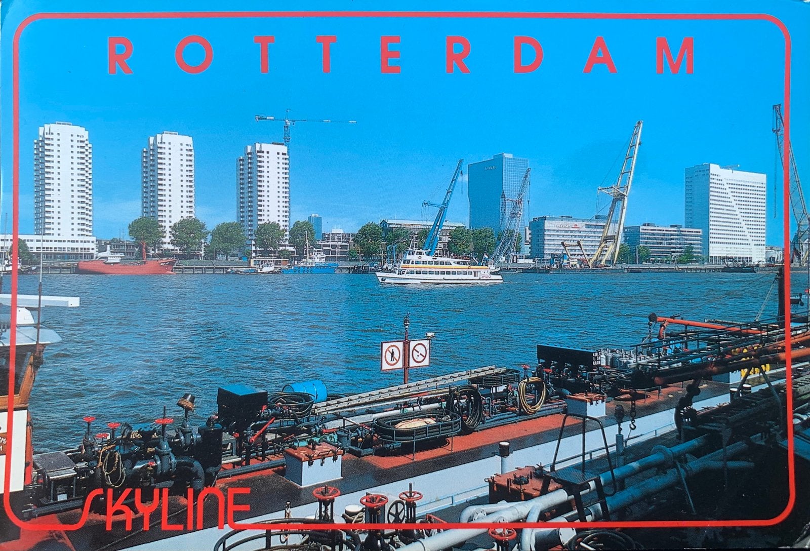 Rotterdam, Skyline., Ophalen of Verzenden, Gelopen, Zuid-Holland