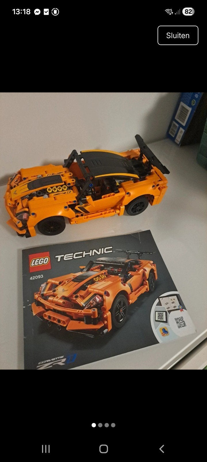 LEGO Technic Chevrolet Corvette ZR1 (42093), Ophalen of Verzenden, Zo goed als nieuw, Overige merken