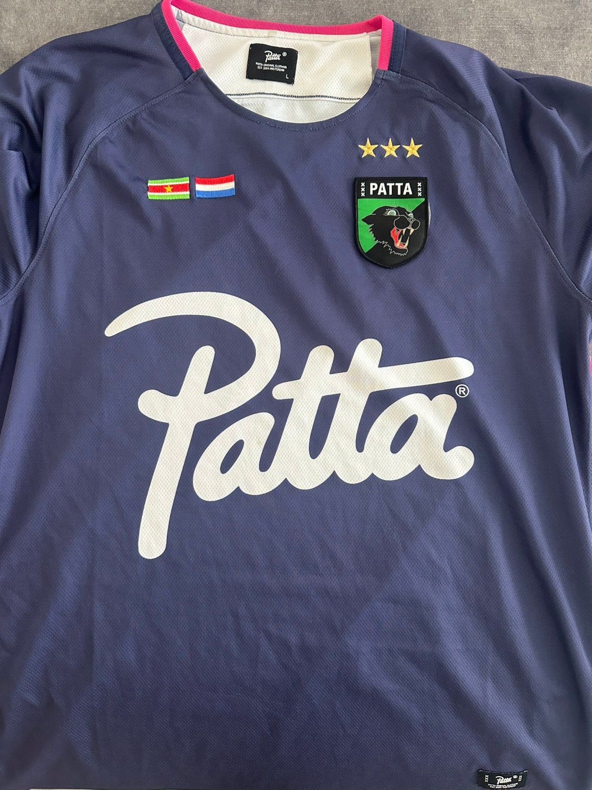 Patta football/voetbal Shirt L, Maat 52/54 (L), Blauw, Ophalen of Verzenden, Zo goed als nieuw