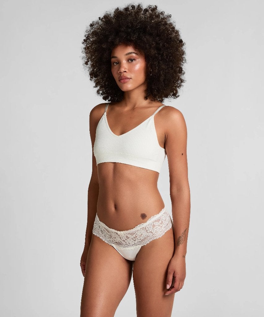 Hunkemöller Boxerstring Florence Wit maat S en XL (948), Hunkemöller, Ophalen of Verzenden, Wit, String