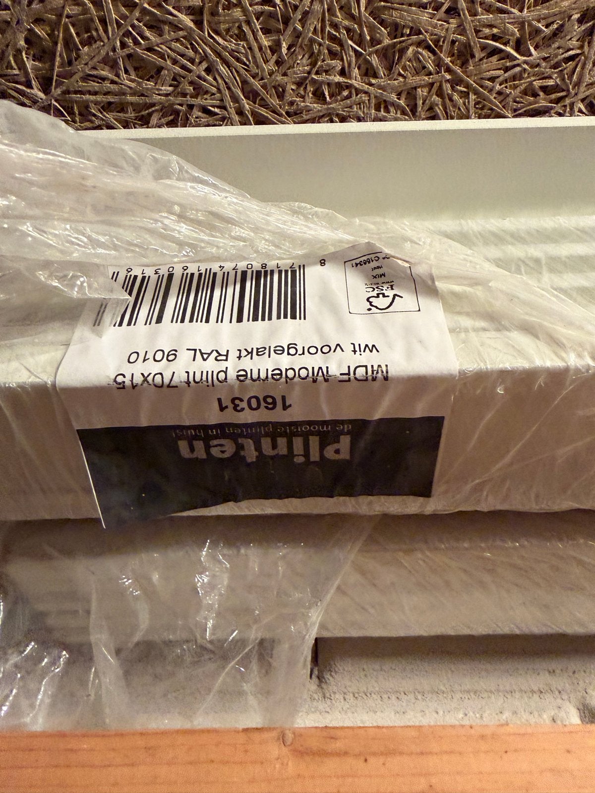 Witte MDF plinten 70x15 mm, 3 pakken (15 stuks, 45 m), nieuw, Ophalen, Nieuw, Mdf, 250 cm of meer