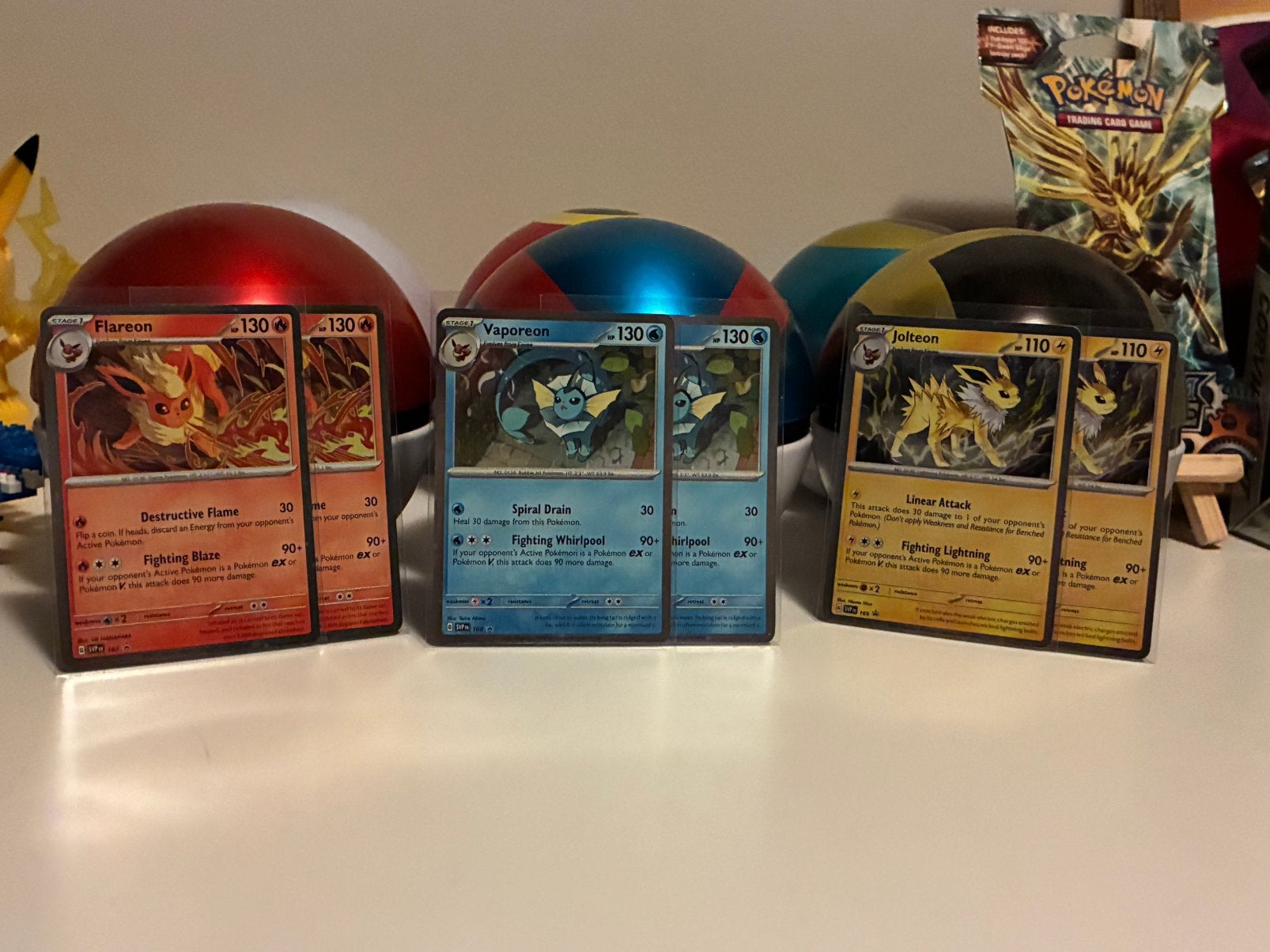 Pokémon Promo Kaarten Flareon, Vaporeon en Jolteon, Ophalen of Verzenden, Nieuw, Meerdere kaarten, Foil
