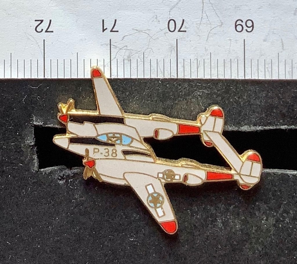 pin, militair, Lockheed P-38 Lightning, luchtmacht (R3, Ophalen of Verzenden, Nieuw, Overige onderwerpen, Speldje of Pin