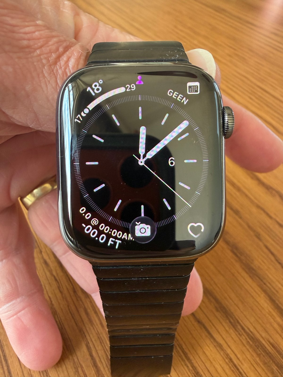 Apple Watch Series 9 RVS 45mm Cellular RVS Band A2984, Afstand, Zwart, IOS, Ophalen of Verzenden