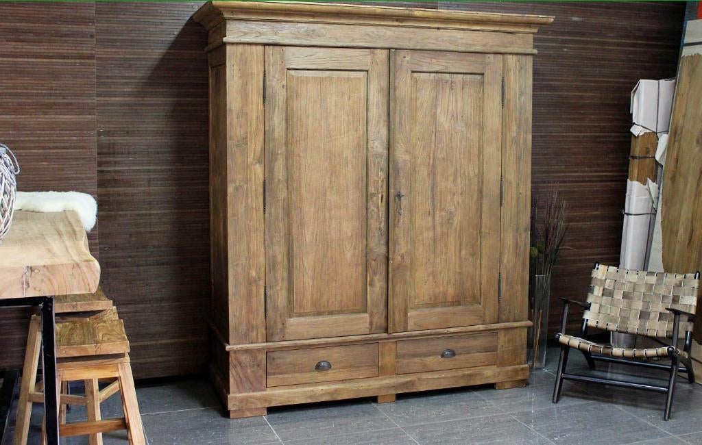 Nieuwe teak kleerkasten - kledingkast bij TEAK2, Huis en Inrichting, Kasten | Kledingkasten, 200 cm of meer, Met klep(pen), Nieuw