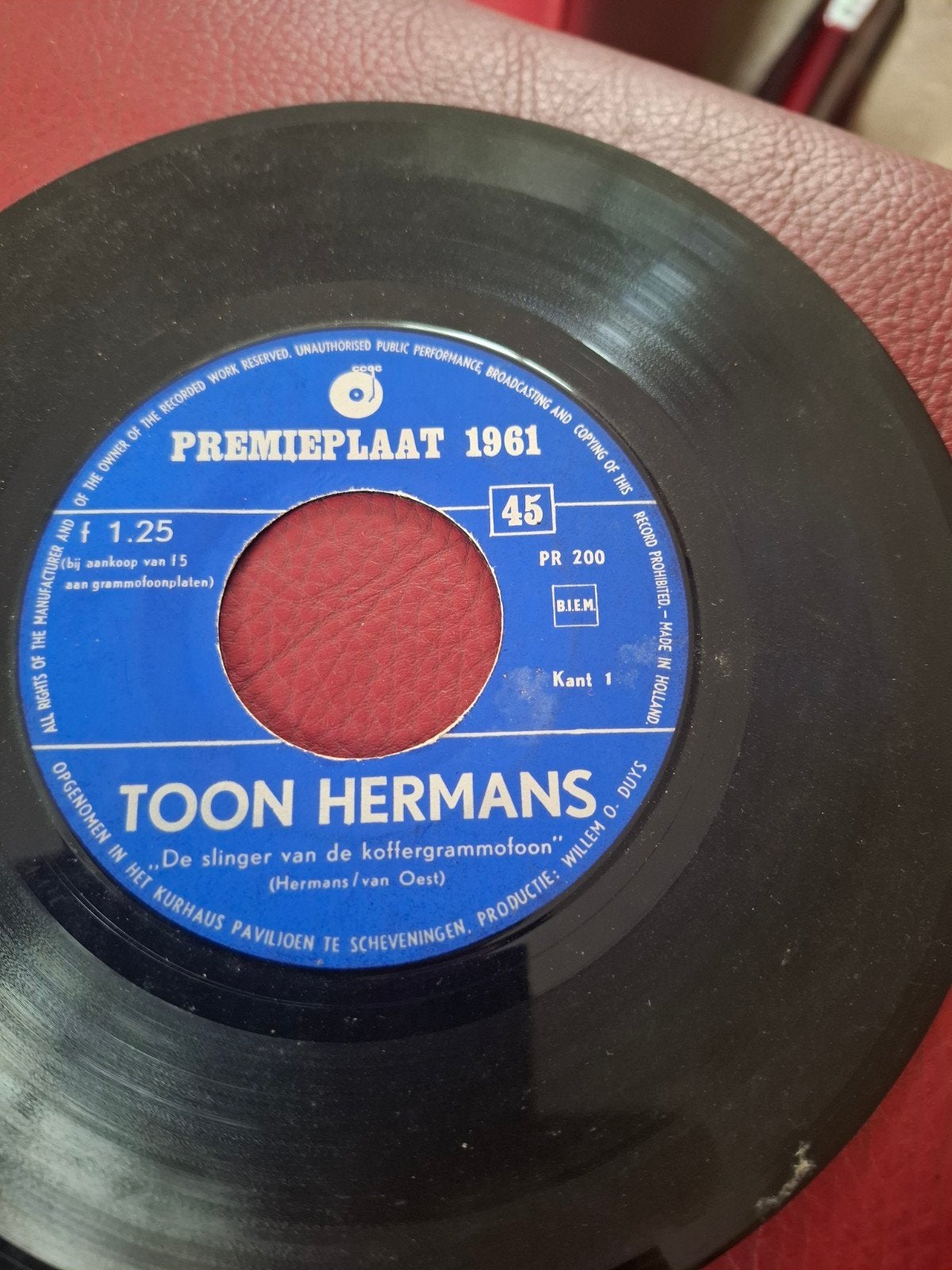 Toon Hermans / Wim Kan - Premieplaat 1961 (7 inch), Gebruikt, 7 inch, Ophalen of Verzenden, EP