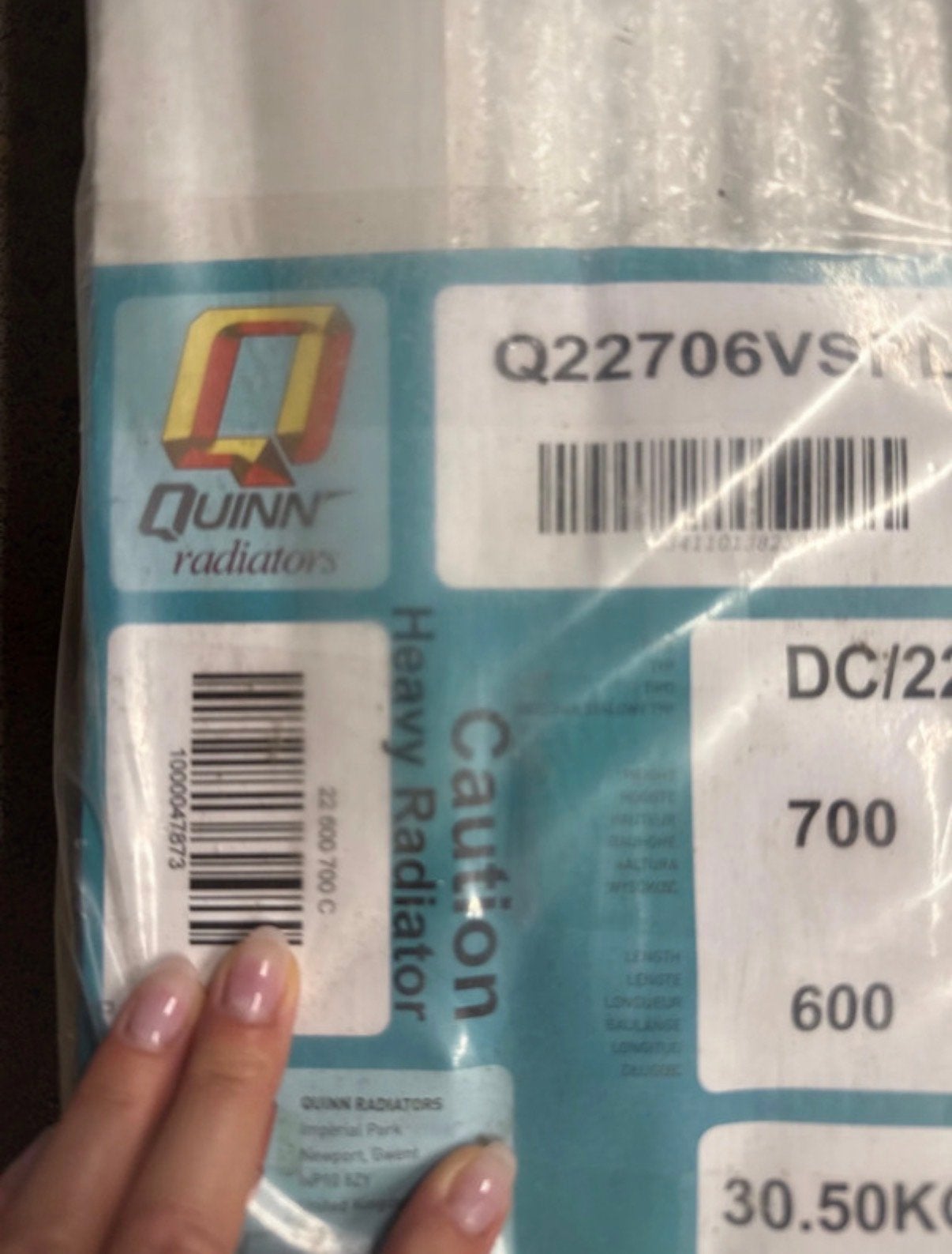 Nieuwe Quinn Radiator Wit - 700x600mm, Ophalen, 30 tot 80 cm, Radiator, Nieuw