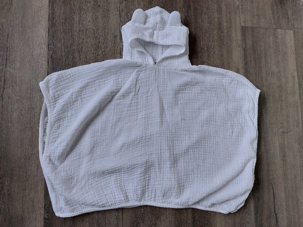 Prenatal badponcho hydrofiel katoen, wit, t-m 3 jaar, Kinderen en Baby's, Ophalen of Verzenden, Zo goed als nieuw, Overige typen