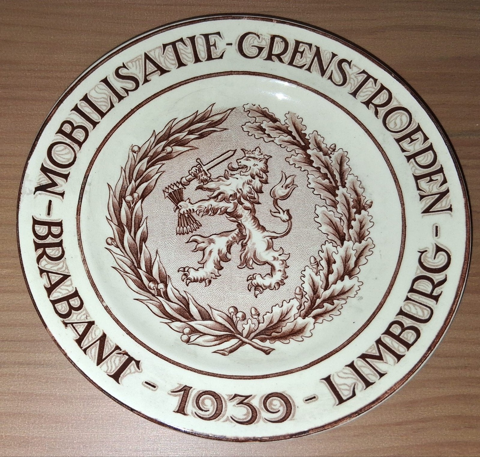 Oorlogsherdenkingsbord Mobilisatie Grenstroepen 1939, Ophalen of Verzenden