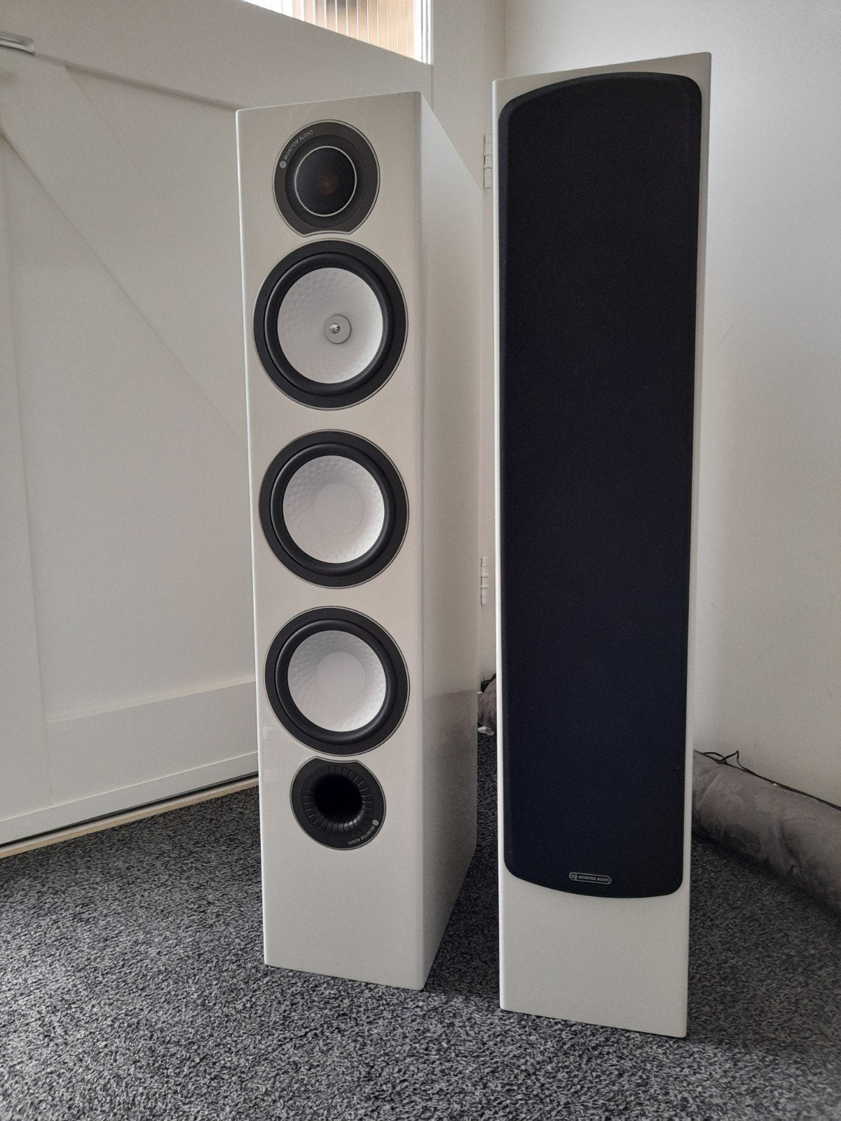 Monitor Audio Silver RX8 Vloerstaande Speakers Wit, Ophalen of Verzenden, Zo goed als nieuw, Overige merken