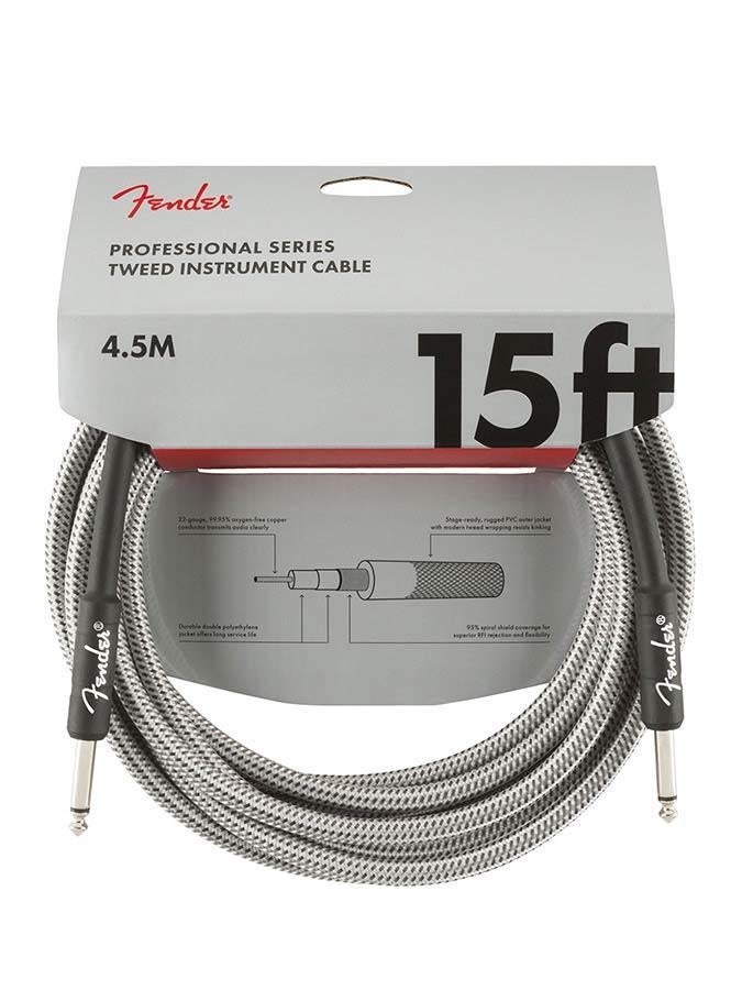 Fender Gitaarkabel Professional White Tweed 4.5 Meter, Muziek en Instrumenten, Kabels en Stekkers, Nieuw, Instrument, Ophalen of Verzenden