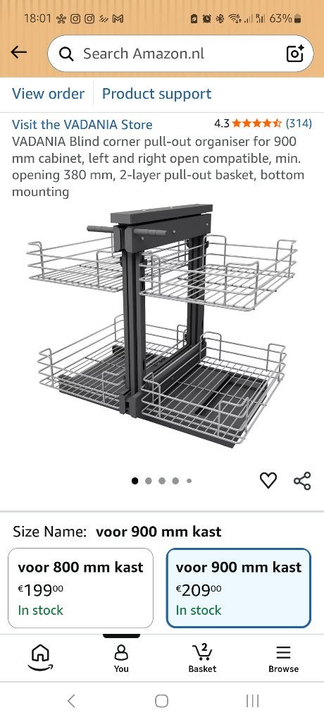 Kitchen corner rack (both left and right) (must go ASAP), Ophalen, Overige typen, Zilver, Zo goed als nieuw