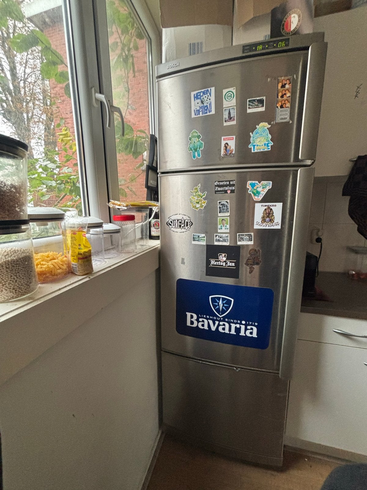 Bosch Koelkast met Vriezer, Ophalen, 150 tot 200 liter, Gebruikt, 60 cm of meer