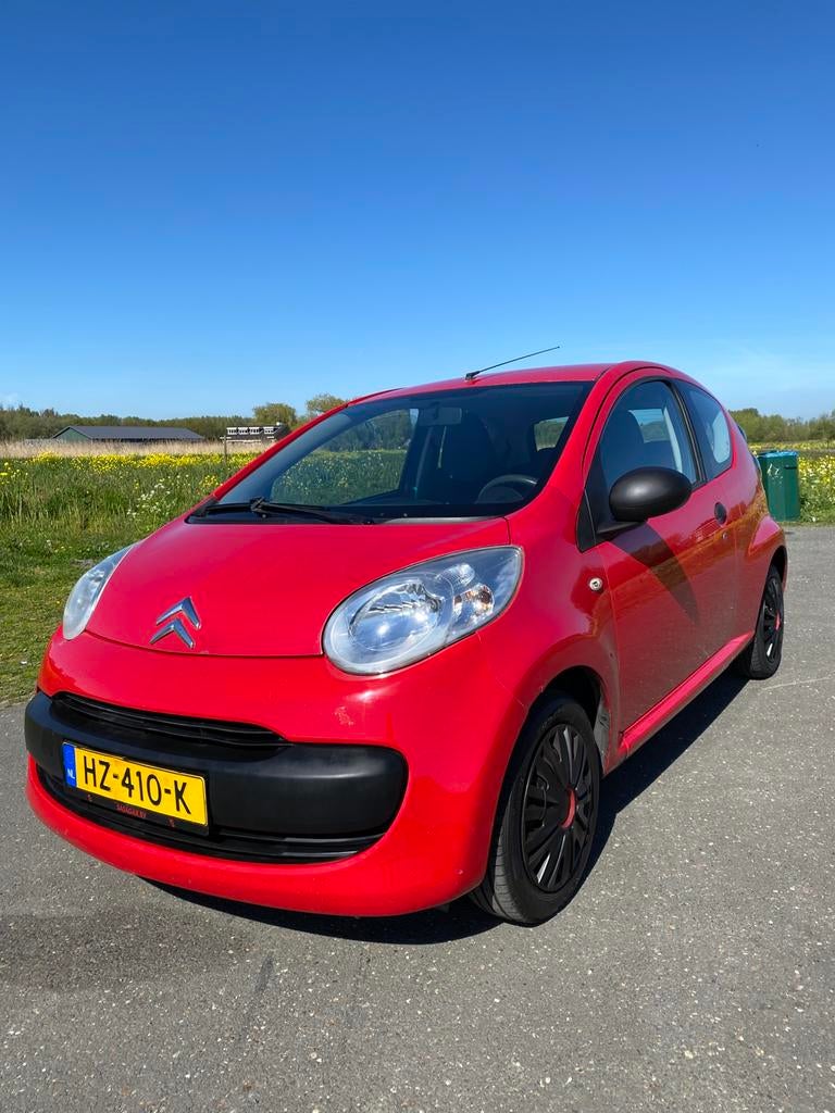 Citroën C1 1.0 3-DRS 2007 Rood, Auto's, Voorwielaandrijving, Stof, Zwart, 4 cilinders