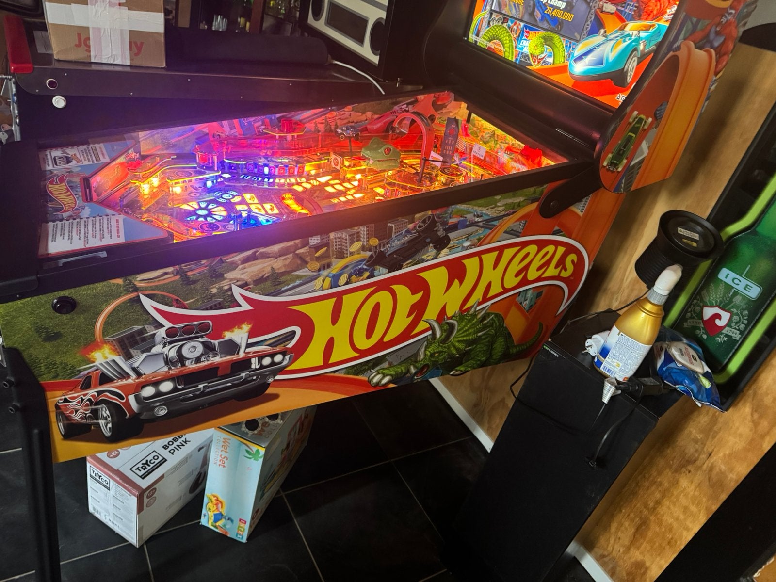 Hotwheels pinball flipperkast of ruilen, Ophalen, Stern, Zo goed als nieuw, Dot-matrix