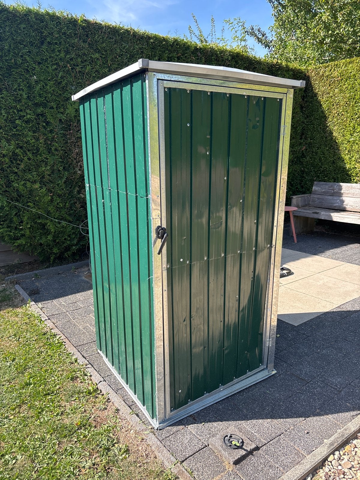 Groene metalen kast / berging, Ophalen, Gebruikt, Metaal, Containerberging