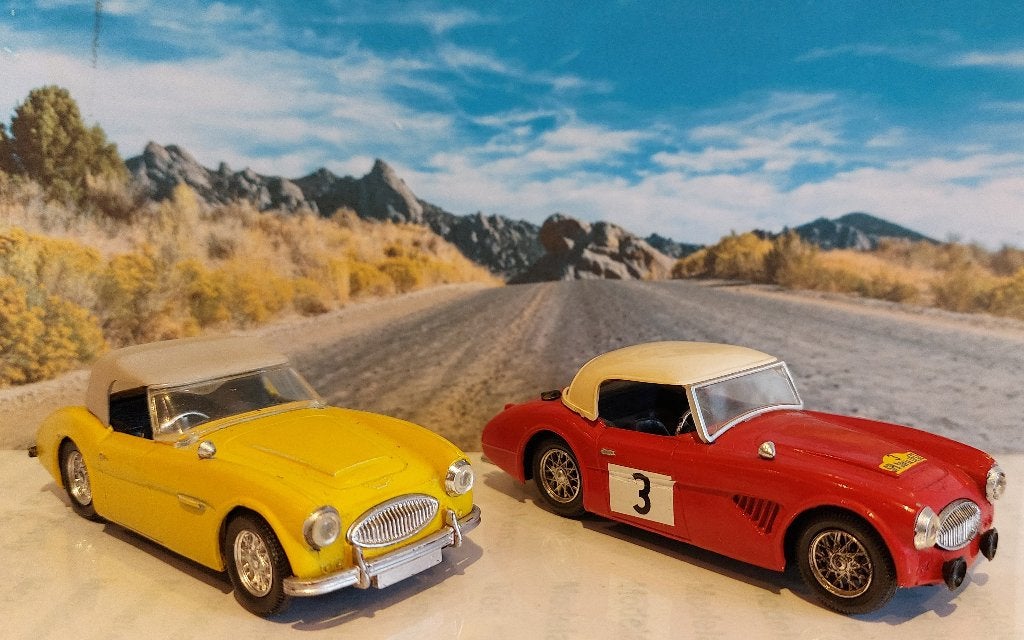 1:43 2x Austin Healey MK3 Closed 1963/1964; Vitesse 170+173, Ophalen of Verzenden, Gebruikt, Auto, Overige merken