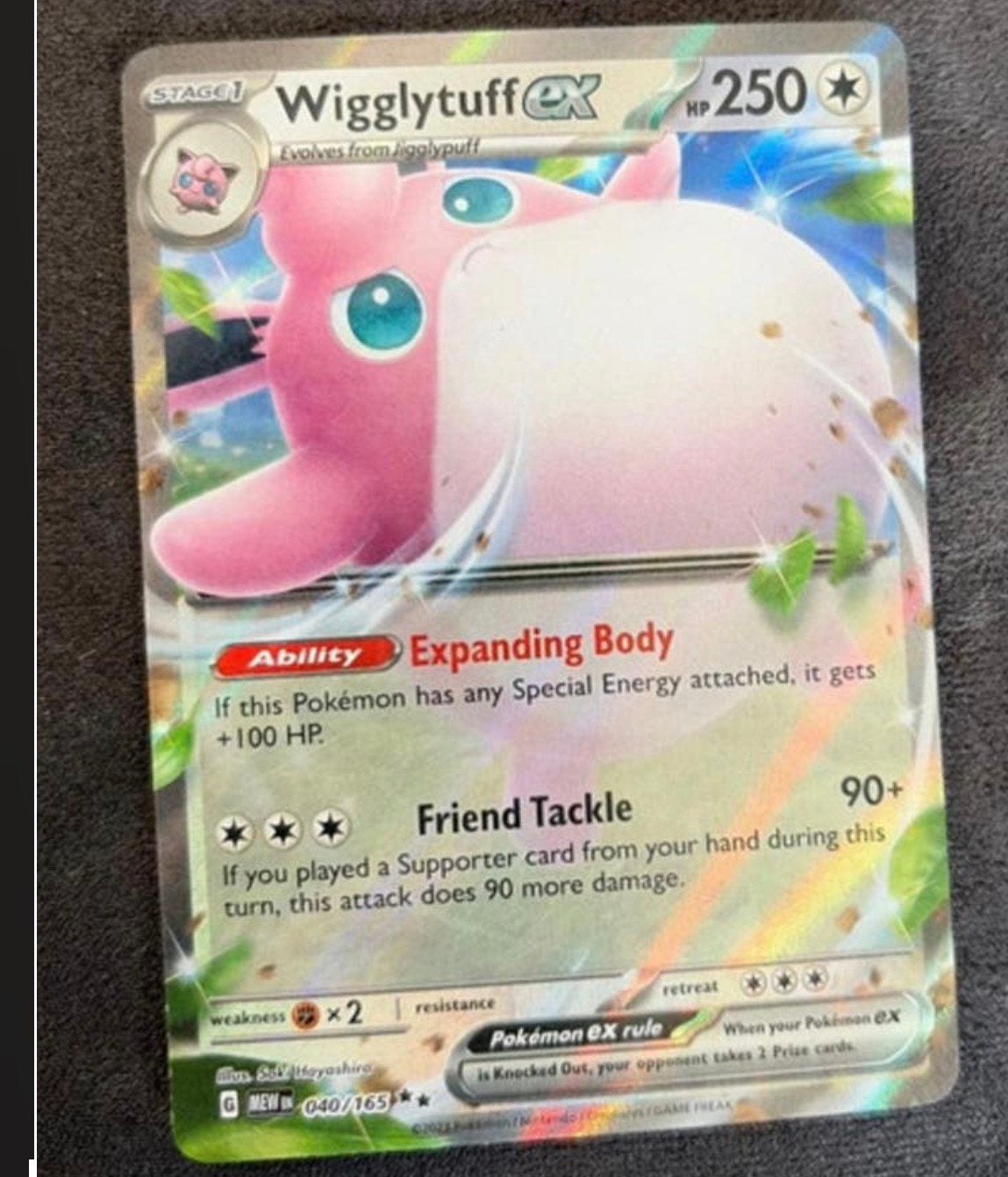 Wigglytuff Ex 40/165 MEW, Ophalen of Verzenden, Zo goed als nieuw