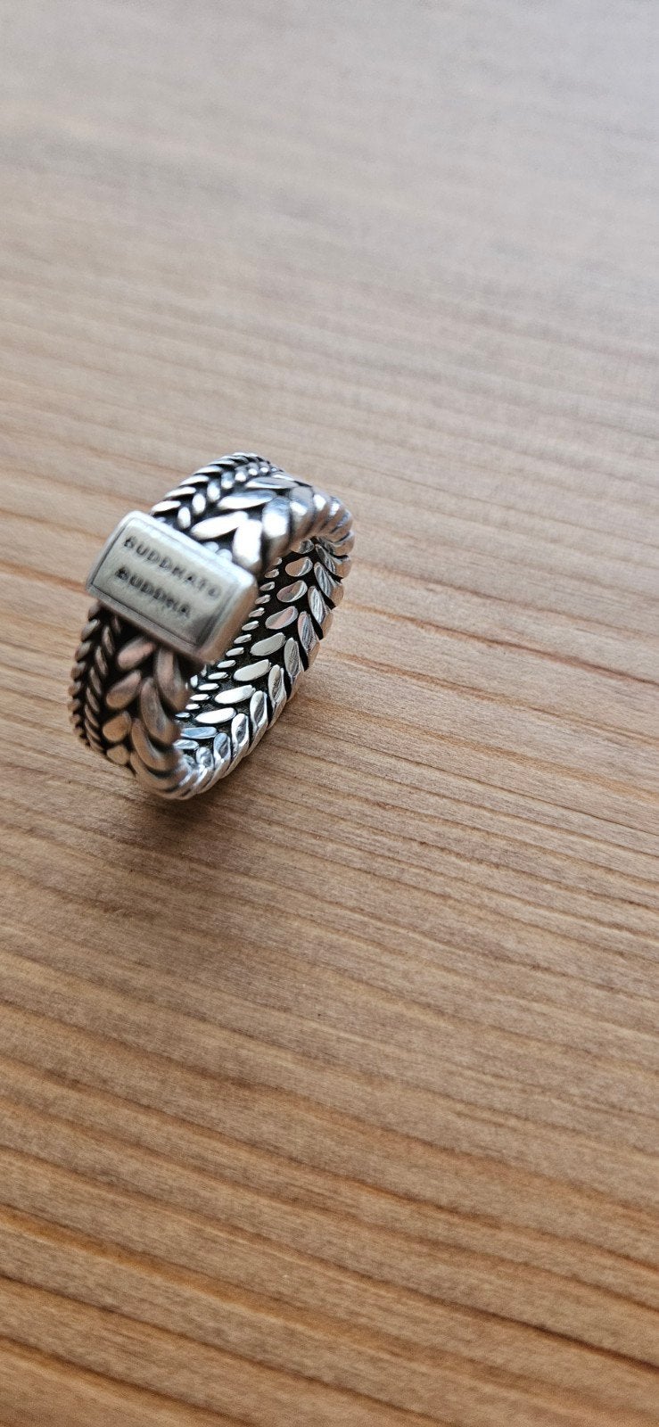 Buddha to Buddha ring, maat 19, zilver, Ophalen, 19 tot 20, Zo goed als nieuw, Dame of Heer