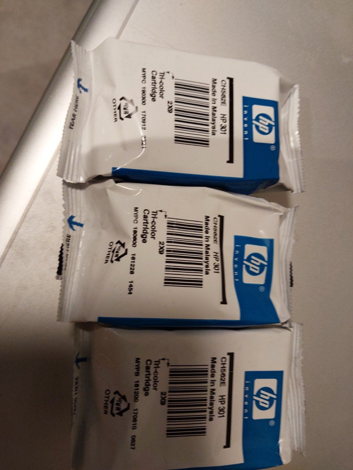 3x HP 301 Tri-color Cartridge - Nieuw in verpakking, Computers en Software, Printerbenodigdheden, Ophalen of Verzenden