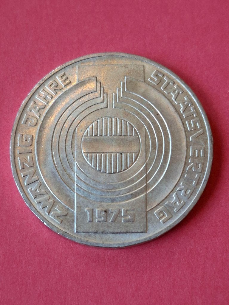 1975 Oostenrijk 100 schilling zilver 20 jaar Staatsvertrag, Verzenden, Oostenrijk, Losse munt, Zilver