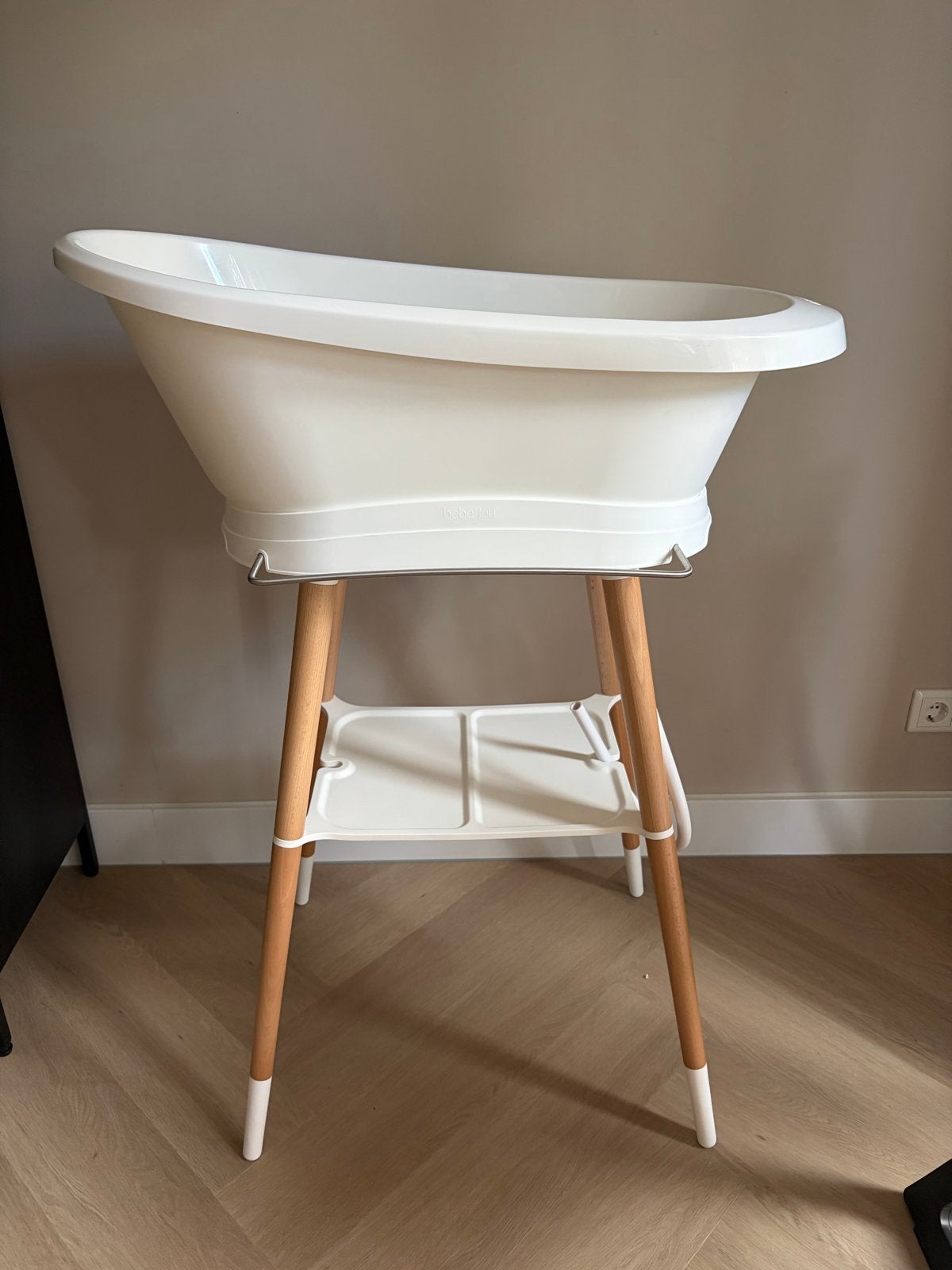 Bébé-jou badje met standaard en badzitje ZGAN, Ophalen, Zo goed als nieuw, Badje, Bébé-jou