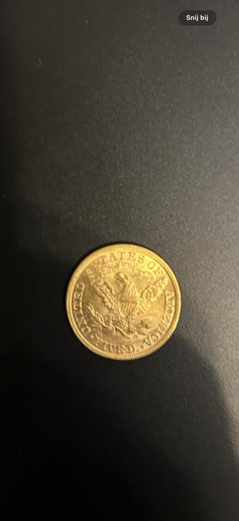 Zeldzame Amerikaanse Gouden Munt 1892, Ophalen of Verzenden, Noord-Amerika, Losse munt, Goud