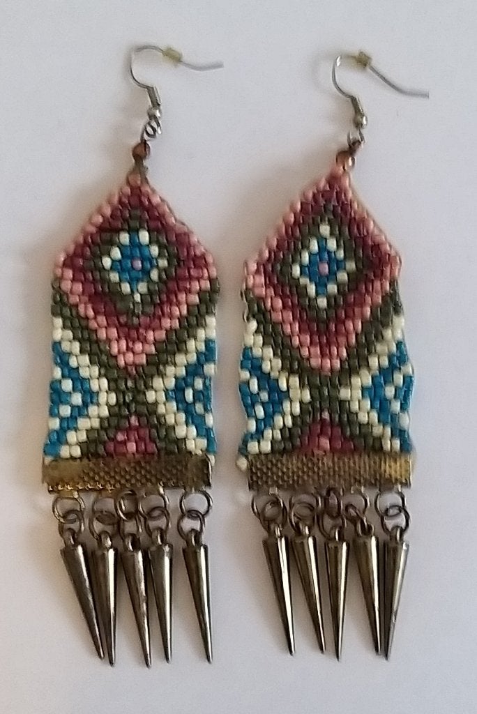 Glaskraaltjes met pegeltjes hang oorbellen, Overige materialen, Overige kleuren, Ophalen of Verzenden, Hangers