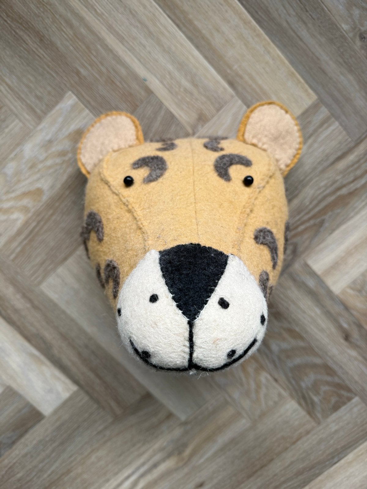 Leuke wanddecoratie voor kinderkamer - Tijgerkop, Meerkleurig, Textiel, Decoratieobject, Ophalen of Verzenden