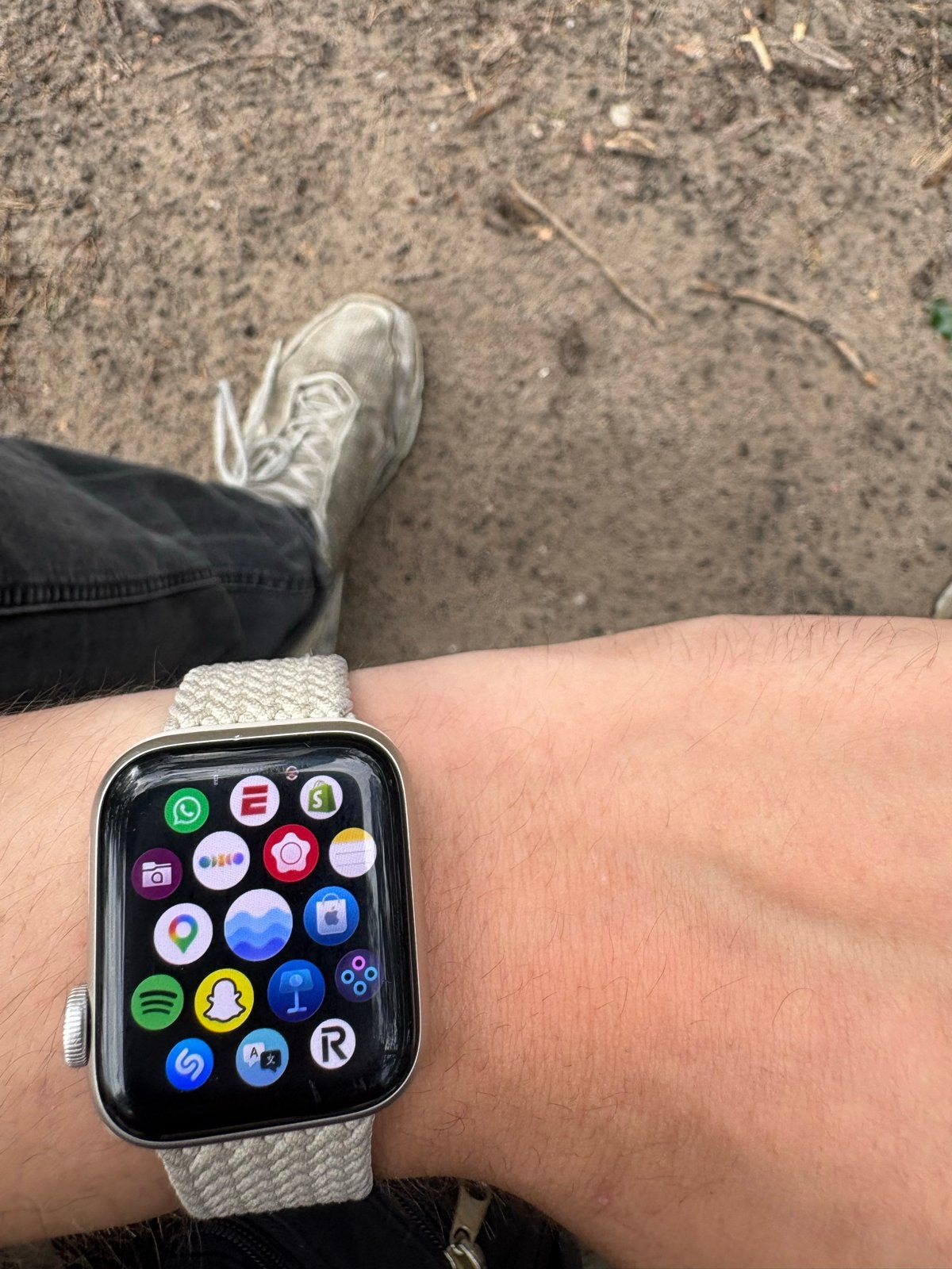 Apple Watch SE (2e generatie) GPS - Zilver met bandje ruilen, Gebruikt, Hartslag, IOS, Ophalen of Verzenden