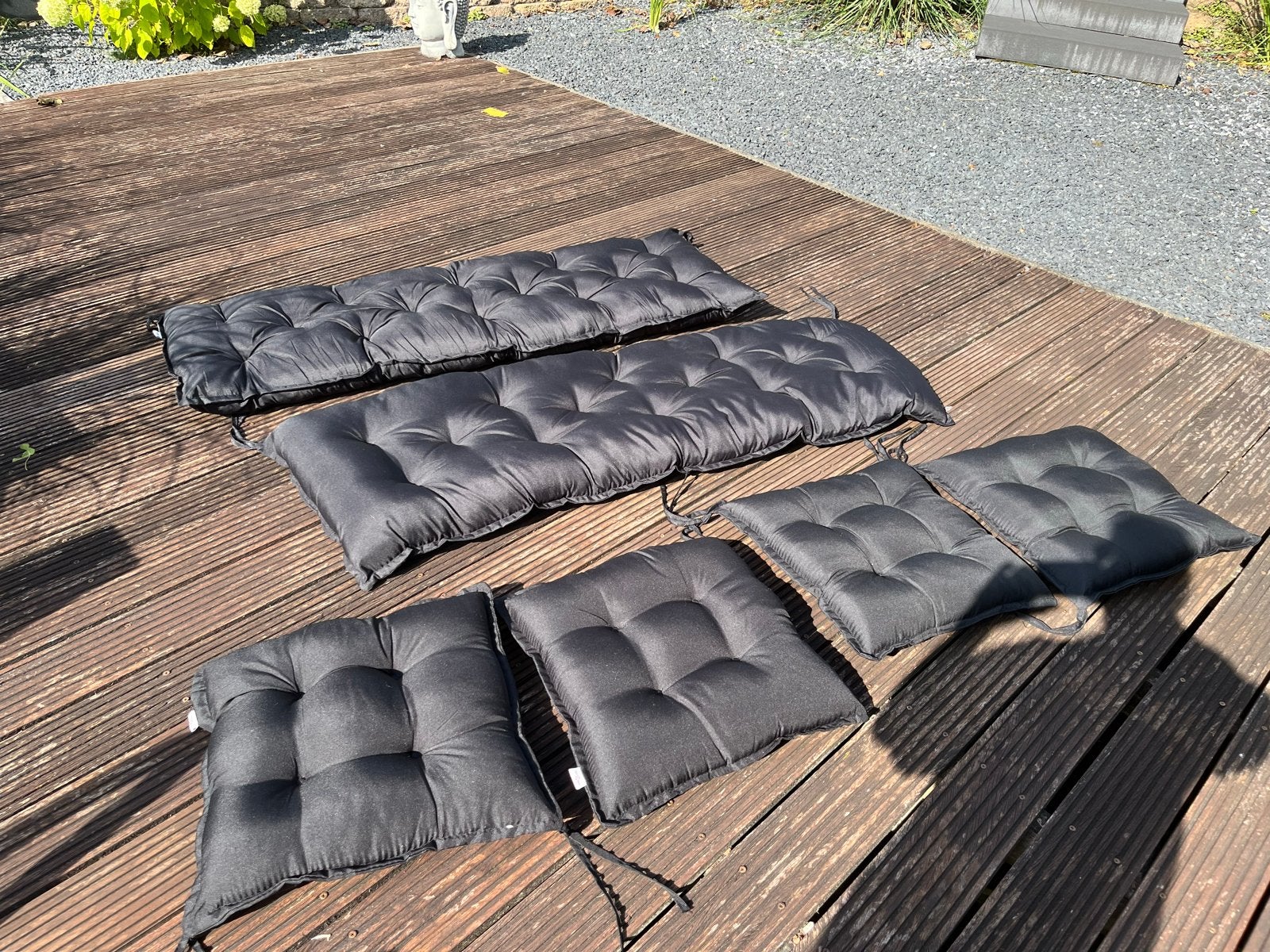 Zwarte tuinkussens van Vidaxl (z.g.a.n.), Ophalen, Zo goed als nieuw
