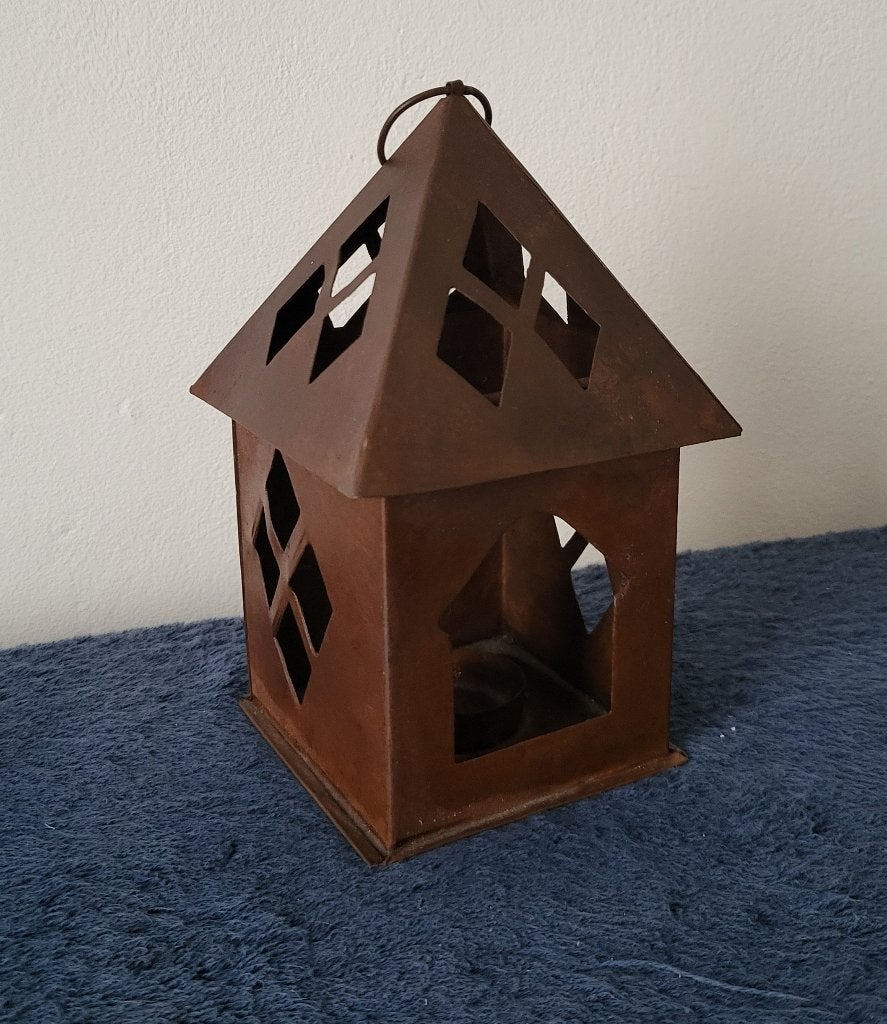 waxinelichthouder/windlicht in de vorm van een huisje, Verzenden, Overige materialen, Windlicht