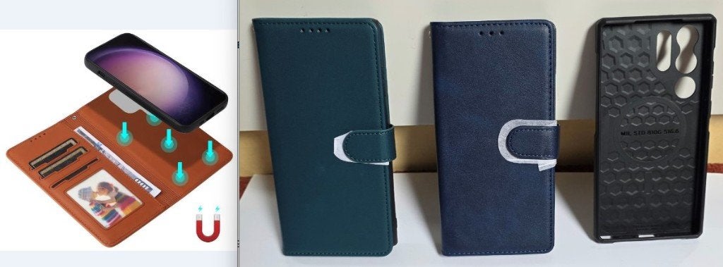 Hoes voor Samsung Galaxy S23 Ultra 1 Cover en 2 in 1 Hoes, Ophalen, Blauw, Nieuw, Galaxy S23