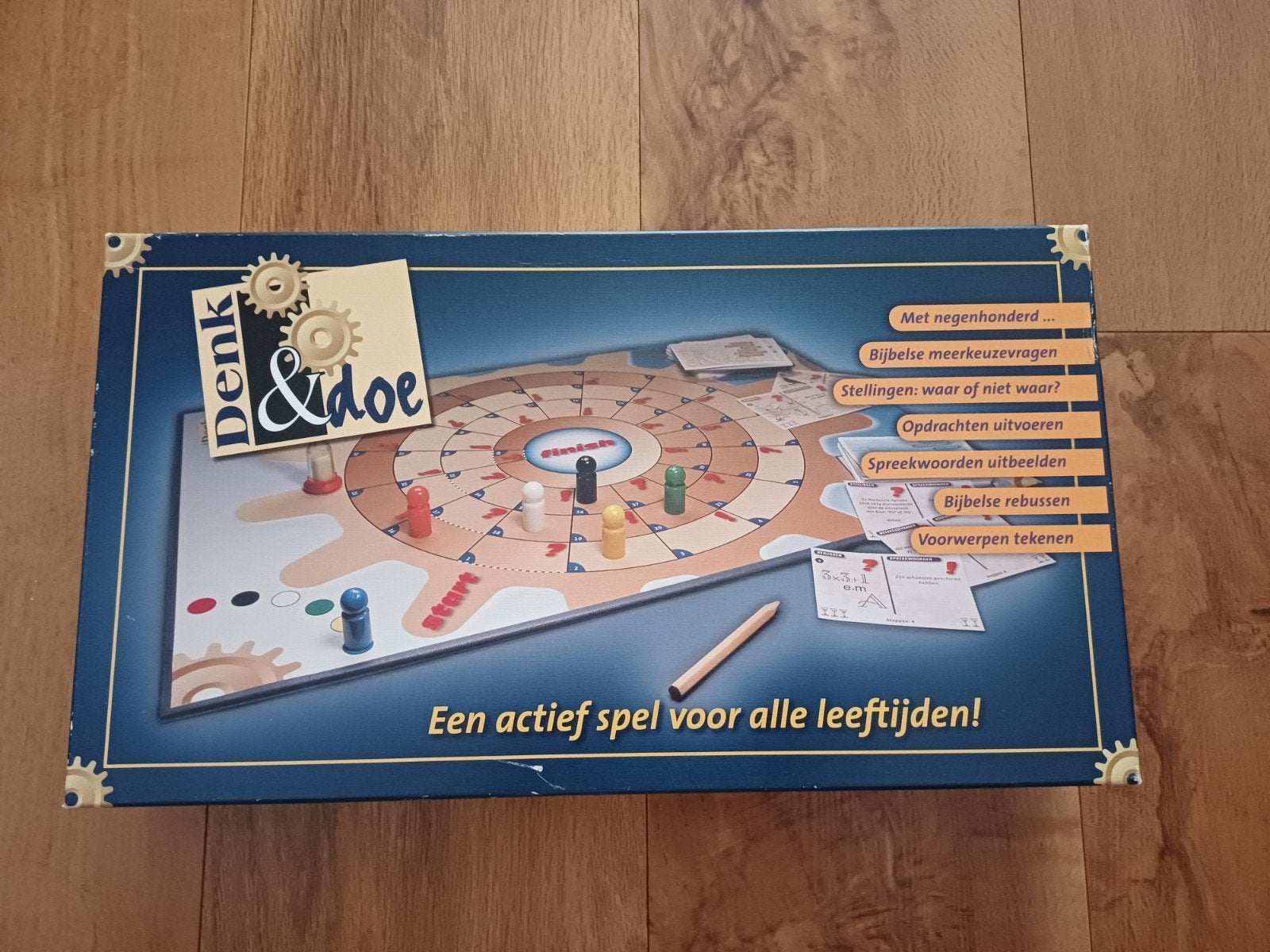 Denk & Doe. Actief bijbels spel. nieuwstaat. compleet, Vijf spelers of meer, Ophalen of Verzenden, Zo goed als nieuw, Jeugdbond Ger Gem