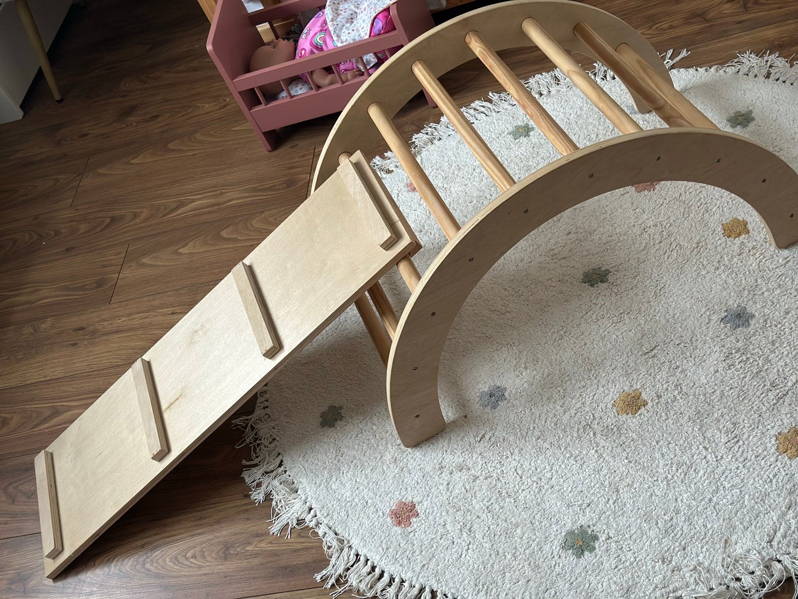 Houten klimrek met glijbaan voor kinderen, Ophalen of Verzenden, Zo goed als nieuw, Glijbaan, Aanbouwonderdeel