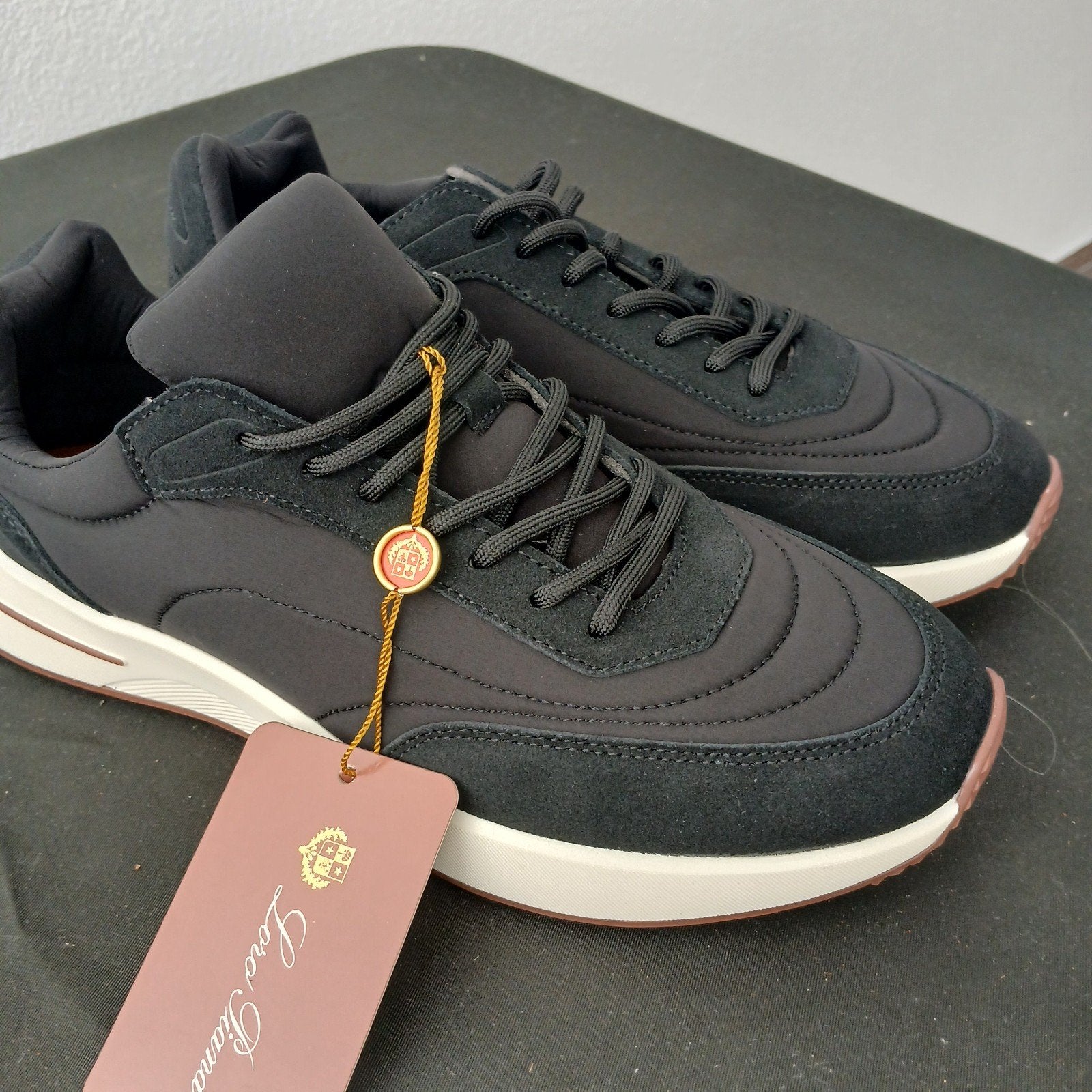Loro Piana Tennis Walk Sneakers Maat 45 - Zwart, Verzenden, Zwart, Nieuw, Sneakers of Gympen