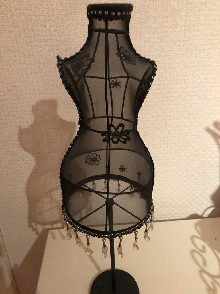 Sieradenhanger als pop, Kunststof, Gebruikt, Zwart, Ophalen of Verzenden