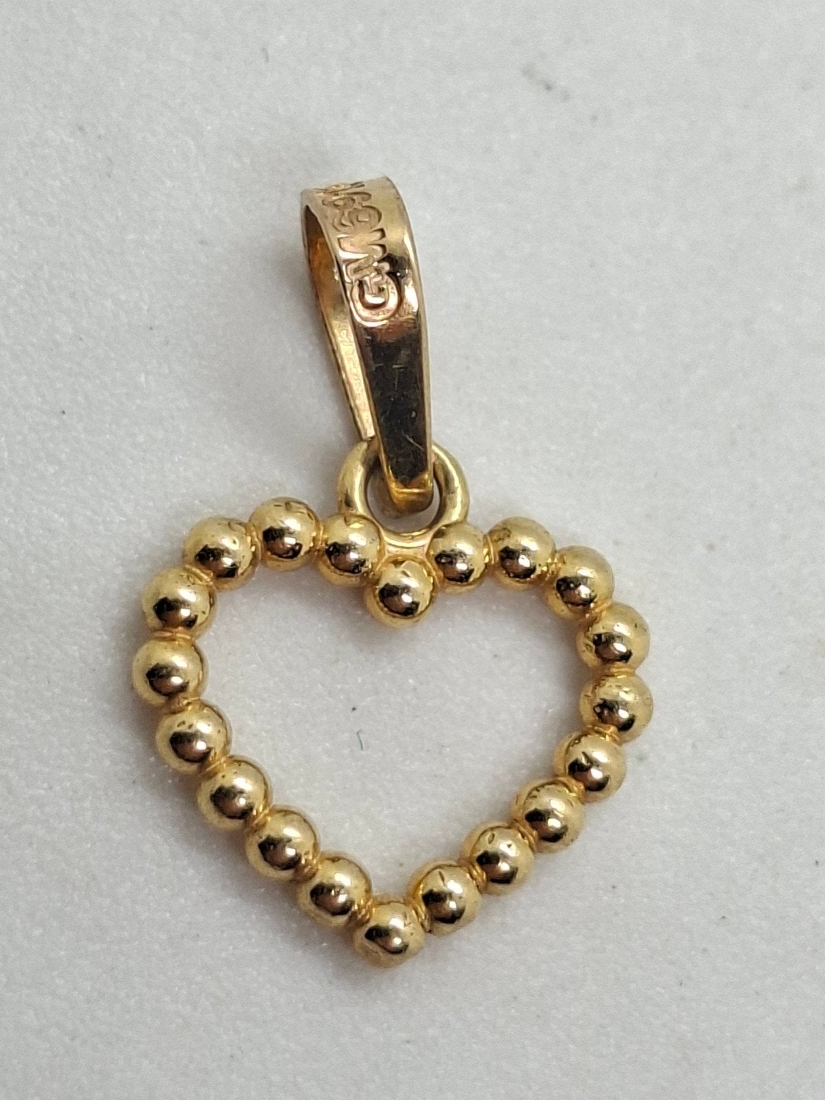 10 Karaats Gouden Hart Hanger - Keurmerk - 1,6 cm, Sieraden, Tassen en Uiterlijk, Kettinghangers, Ophalen of Verzenden, Zo goed als nieuw