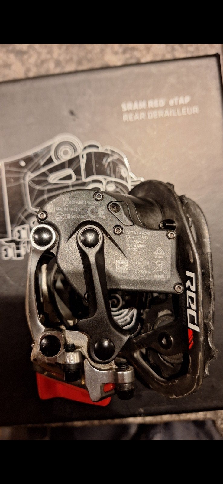 SRAM RED eTap Achterderailleur, korte kooi, 11 speed., Fietsen en Brommers, Fietsonderdelen, Gebruikt, Overige materialen, Ophalen of Verzenden