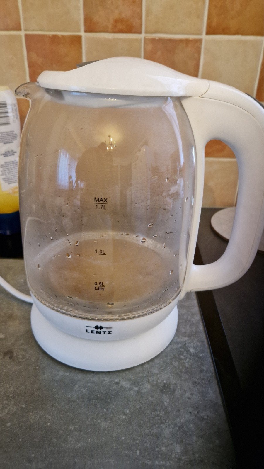 Lentz waterkoker met LED verlichting - 1,7 liter, Gebruikt, 1 tot 2 liter, Lentz, Onbekend