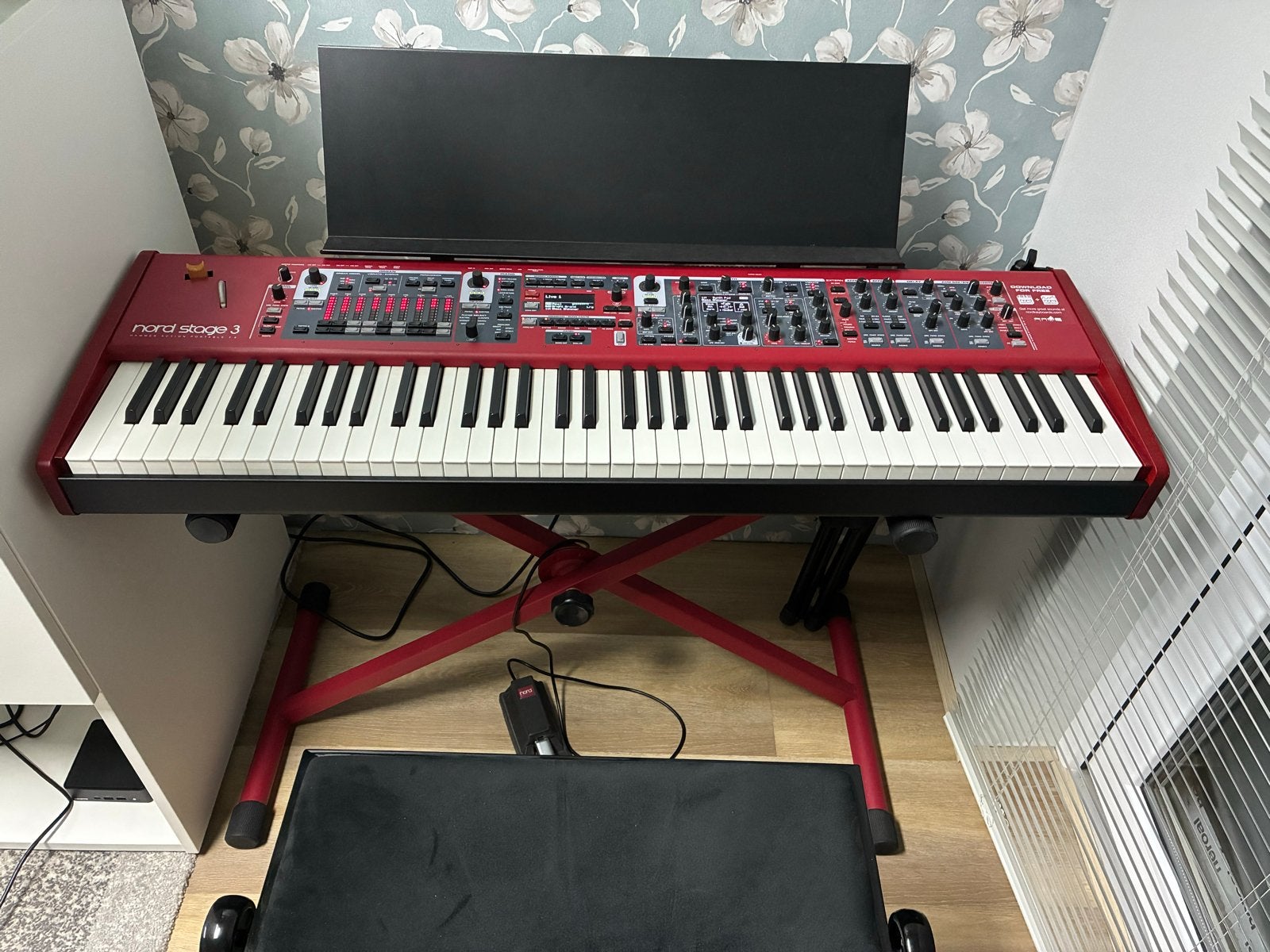 Nord Stage 3, 76toetsen. Synth,orgel,piano. Met hoes en poot, Zo goed als nieuw, Aanslaggevoelig, 76 toetsen, Ophalen