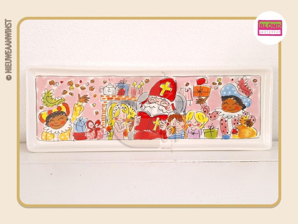 Cakeschaal Blond Amsterdam - Sinterklaas Collectie - 12x33, Verzenden, Nieuw